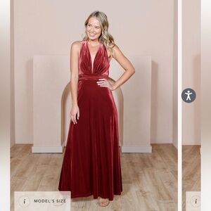 Revelry - Dylan Velvet bridesmaid dress in Romantic Rose